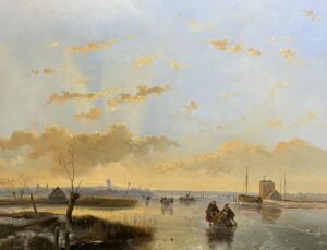 Andreas Schelfhout – Winters IJstafereel