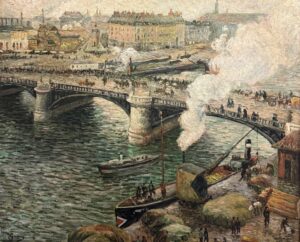 R Gourier – Pont Boieldieu in Rouen – naar Camille Pissarro