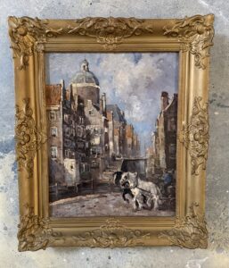H. Bogman jr. – Amsterdamse gracht met paard en wagen