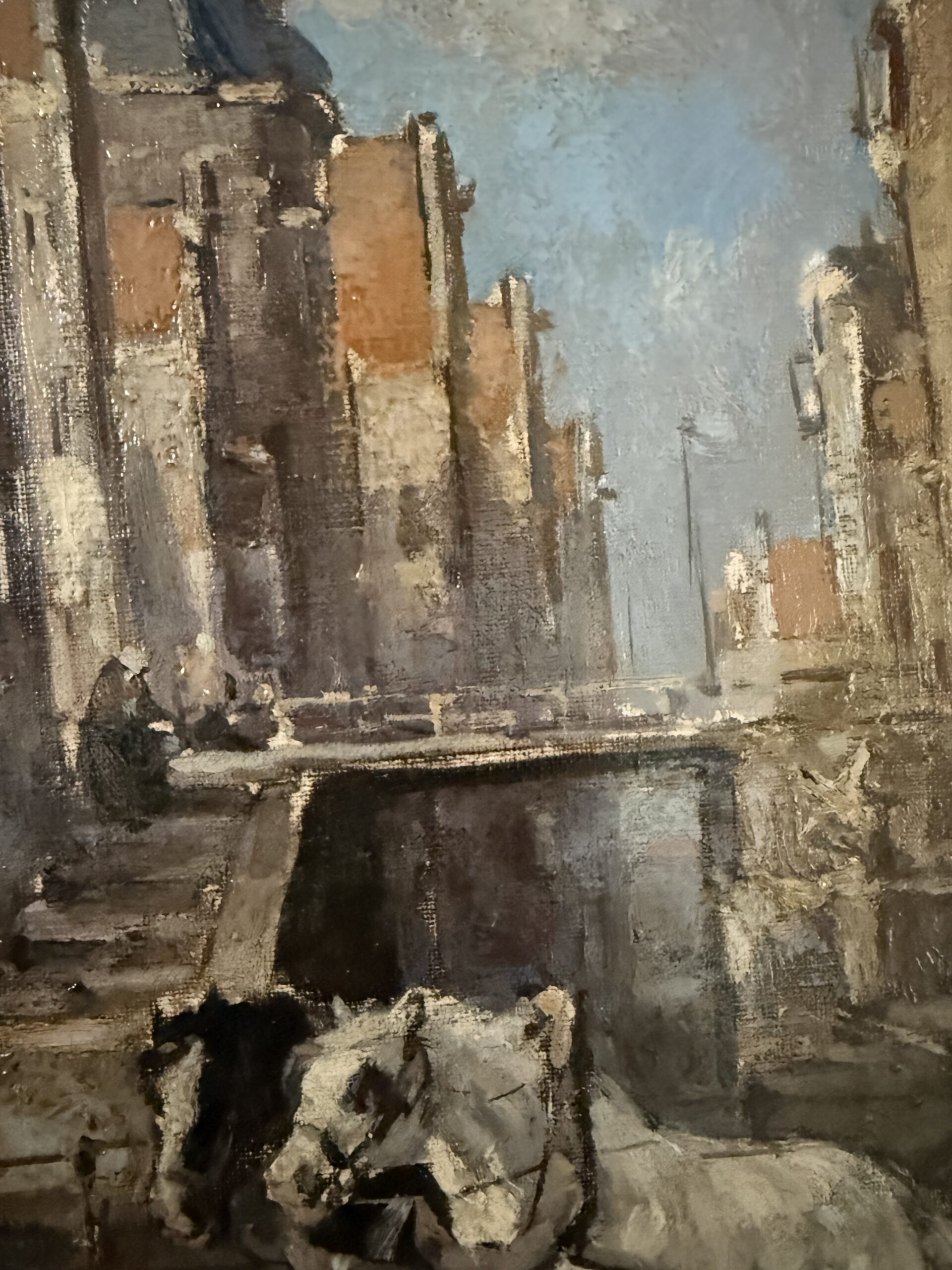 H. Bogman jr. – Amsterdamse gracht met paard en wagen
