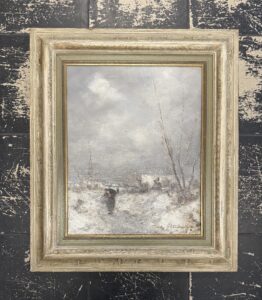 Hendrik Barend Koekkoek – (1849–1909) Winterlandschap