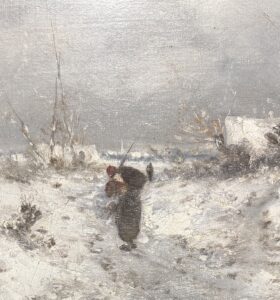 Hendrik Barend Koekkoek – (1849–1909) Winterlandschap