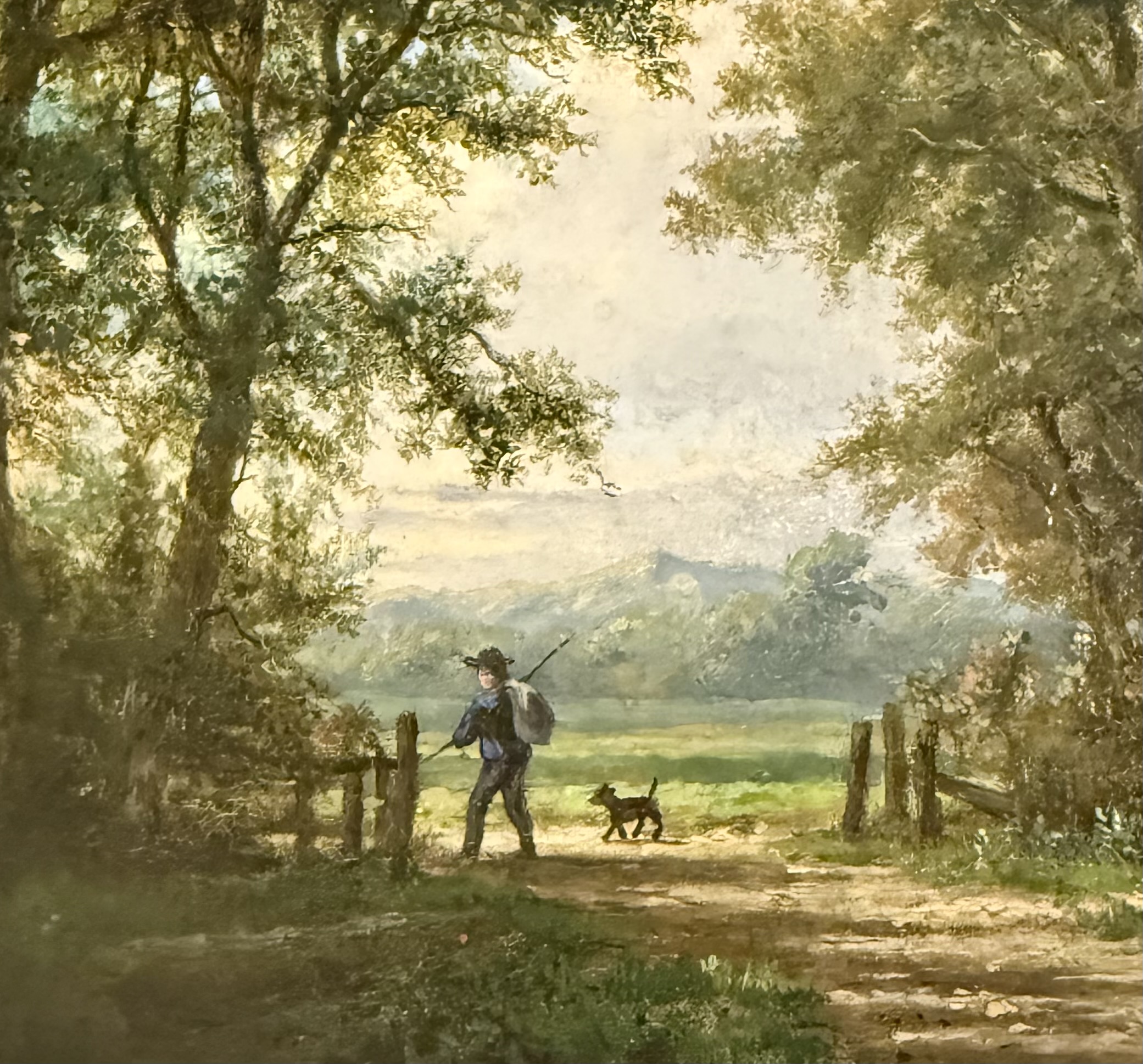 Jan Pieter Terweij – Bosrand met wandelaar en hond