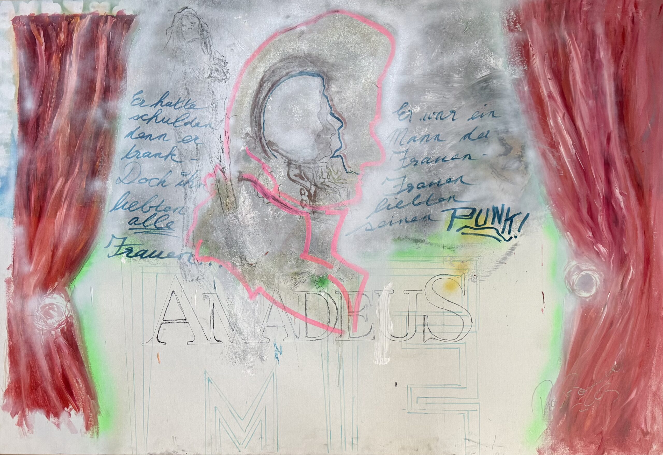 Rob Bolland – Rock me Amadeus –  Origineel schilderij