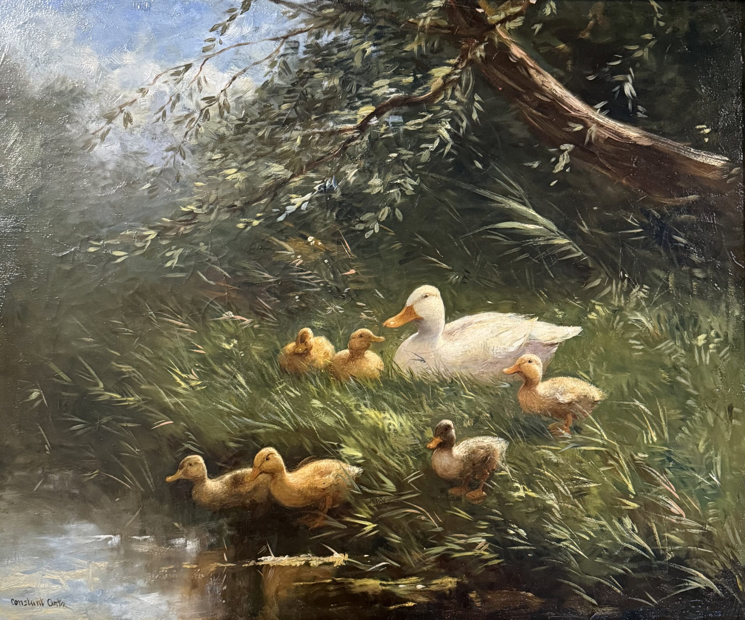 Constant Artz – Eendenfamilie aan de waterkant