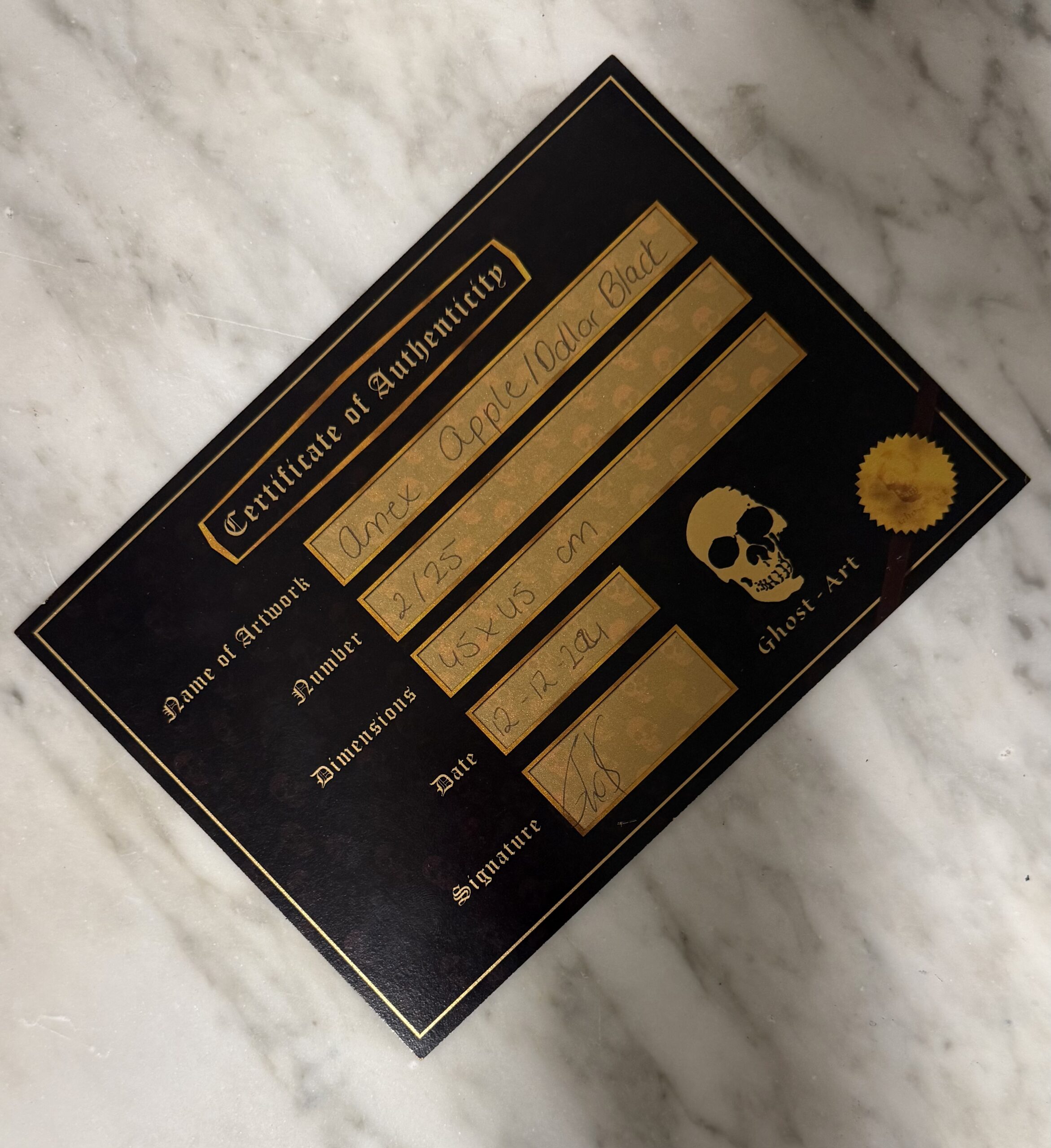 Ghost Art – Amex Apple Dollar Black – Limited Edition