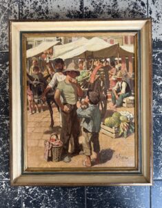 Jo Strahn – Kleine Markt – Olieverf op doek
