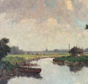 G.J. Delfgaauw – Poldergezicht met boerderij