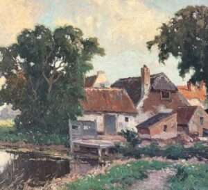 G.J. Delfgaauw – Poldergezicht met boerderij