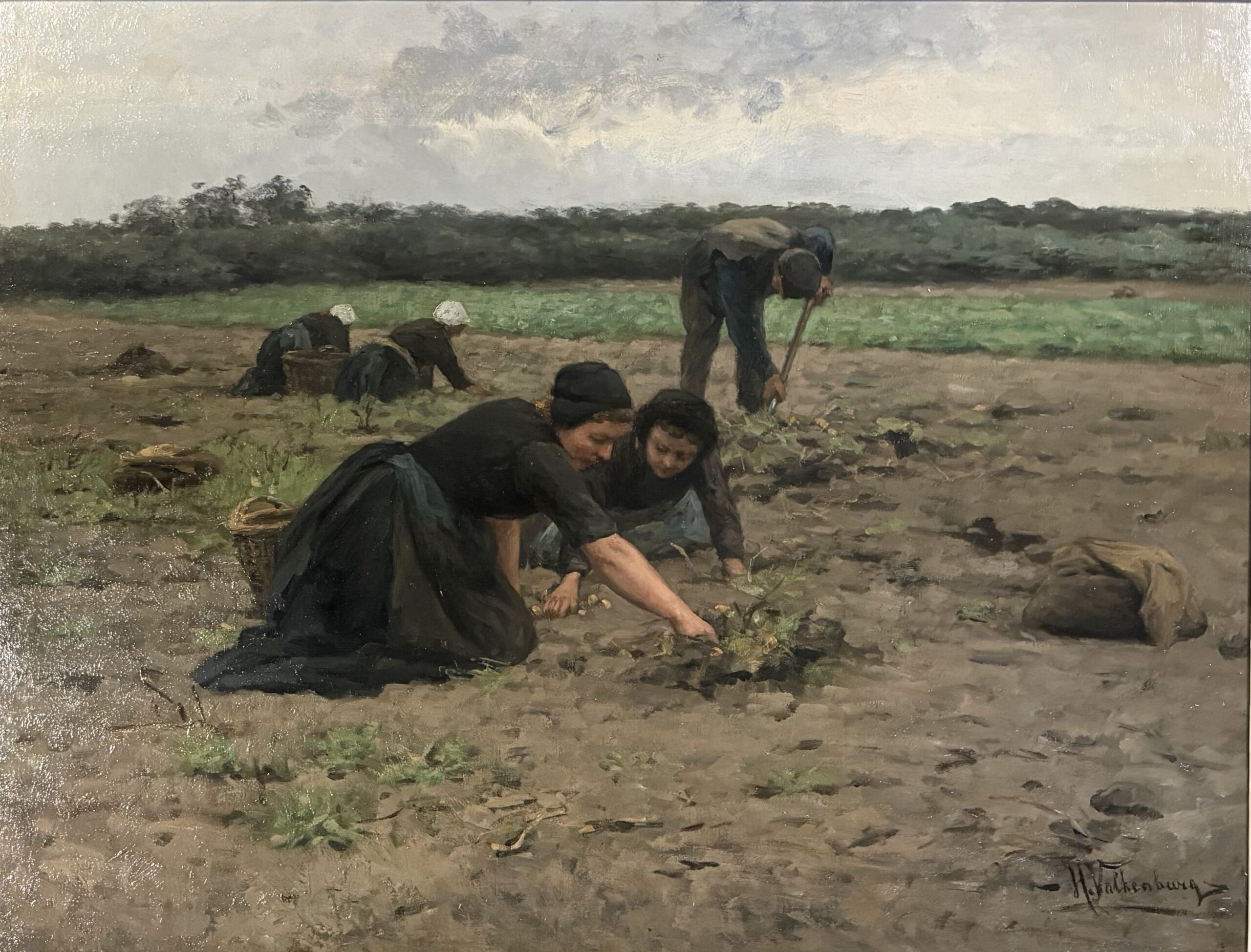 Hendrik Valkenburg – Aardappelrooisters op het veld