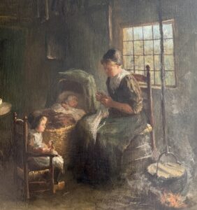 Bernard de Hoog – Boereninterieur Moeder en Kinderen