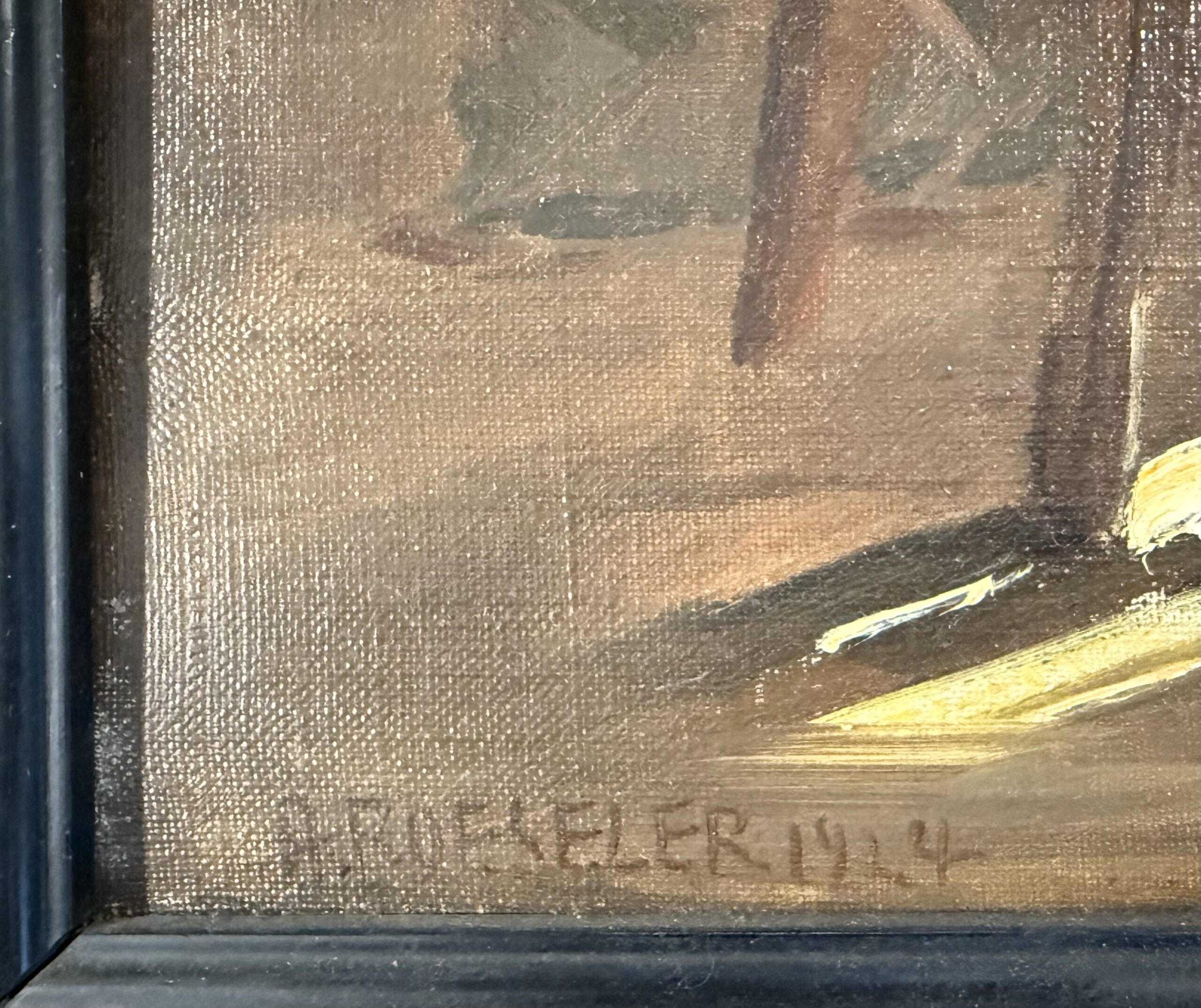 August Roeseler – Olieverf op doek – “Der Musikant” 1924