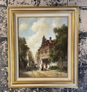 Jan van Rijsewijk – Hollands Stadsgezicht – Olieverf