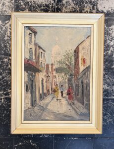 J. Kelderman – Olieverfschilderij – Parijs Stadsgezicht