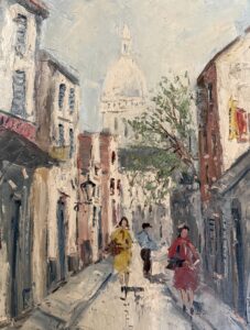 J. Kelderman – Olieverfschilderij – Parijs Stadsgezicht