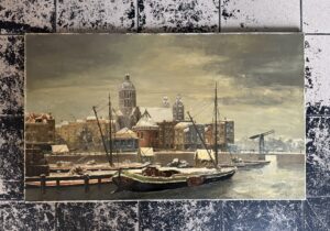 Hans Lenteman – Stadsgezicht Amsterdam in de Winter