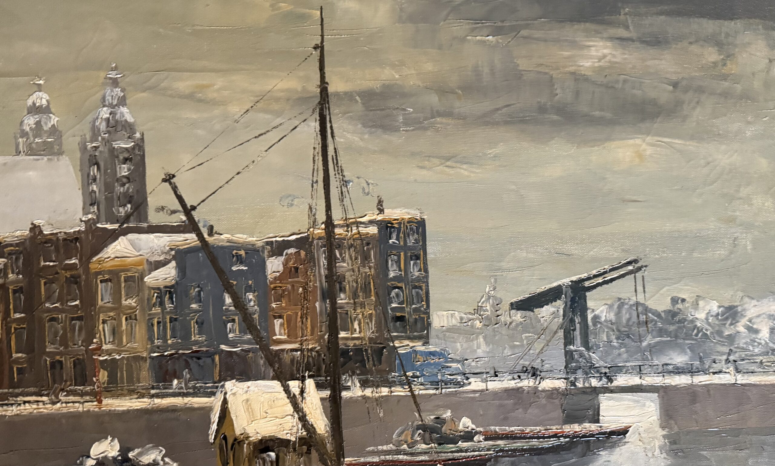 Hans Lenteman – Stadsgezicht Amsterdam in de Winter